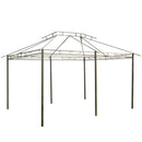 Outsunny - Patio Gazebo, Outdoor Gazebo Canopy Shelter With Curtains, Vented Roof, Steel Frame For Garden, Lawn, Backyard And Deck, - Sage Gray by HouseOfZazla
