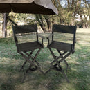 Casual Home Director's Chair, Foldable Style, Suitable For Adults (Set of 2) - Black by HouseOfZazla