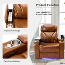 Power Motion Recliner Electric Power Recliner With USB Charging Port, Hidden Arm Storage, Convenient Cup Holder And tooth Speaker by Unique Piece Furniture