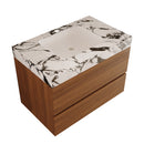 29.9" Modern Floating Bathroom Vanity with Faux Marble Top