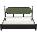 King Bed Frame, Solid Wood Platform with Slats, Modern by HouseOfZazla