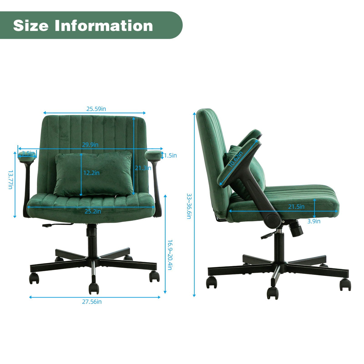 Criss Cross Armrest Office Chair With Wheels, photo 30 of 40