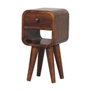 Mini California Curved Nightstand Wth Lower Slot by Unique Piece Furniture