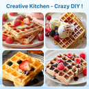 Belgian Waffle Iron - 2 Slices, Electric Waffle Maker