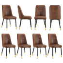 Modern Dining Chairs With Sleek Backrest and Metal Legs