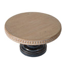 Wooden Display Stand With Beaded Trim - Black Brown by Unique Piece Furniture