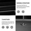 5-in-1 Entryway Bench with Coat Rack, Cushion and 3 Sturdy Hooks, 47.2" Wide Hall Tree with Shoe Storage Bench for Hallway, Entryway, Living Room