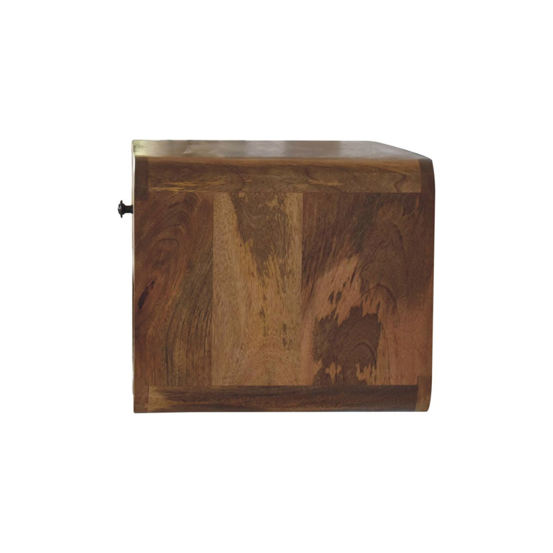 Solid Wood Large Floating Curve Open Slot Bedside, photo 8 of 10
