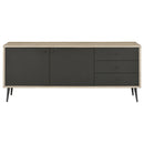 Maeve 2-door Engineered Wood Cabinet Antique Pine and Grey