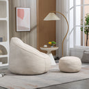 Bedding Bean Bag Sofa Chair High Pressure Foam With Footrest by Unique Piece Furniture