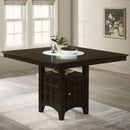 Tolland - Counter Height Dining Table With Storage Pedestal - Cappuccino by HouseOfZazla