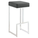 Upholstered Bar Stool With High-Shine Legs