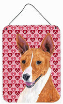 Basenji Hearts Love and Valentine's Day Portrait Wall or Door Hanging Prints