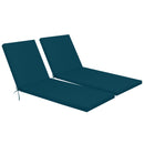 2 Piece Outdoor Chaise Lounge Cushion Set, Replacement Cushions For Patio Furniture by HouseOfZazla