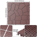 New Stone Texture 12" Patio Deck Tiles, 44pcs by HouseOfZazla