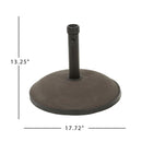 Holder Round Umbrella Base 33 Lbs Concrete - Brown by HouseOfZazla