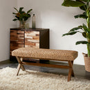 Bench With Water Hyacinth Seat - Brown by HouseOfZazla
