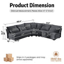 5 Seater L Shaped Sectional Sofa With Curved Corner, 7 Pillows by HouseOfZazla