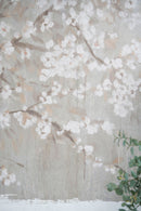 Large Cherry Blossom Canvas Art Print, Home Decor Accent Piece - Gray / White Matte by HouseOfZazla