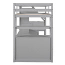Loft Bed With Desk, Shelves, 2 Drawers, Storage Staircase by HouseOfZazla