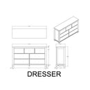 Augusta - Dresser, 7 Spacious Drawers, Block Feet - Beige Brown by Unique Piece Furniture