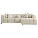 Beatrice - Modern Tufted Right Sectional Sofa - Ivory by HouseOfZazla