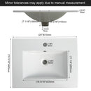 Wall Mounted Floating Bathroom Vanity With Open Shelf & Soft Close Door