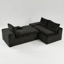 Modular Sofa, Convertible Twin Seat With Chaise Lounge