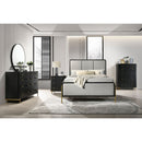 Anser - 5 Drawer Chest, Bedroom Storage Furniture - Black by HouseOfZazla