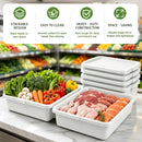 Commercial Meat Tubs with Lids - 6-Pack