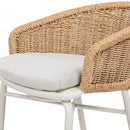Santorini 28" Wicker Back Outdoor Bar Stool Set of 2