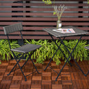 Interlocking Deck Tiles Checker Pattern, Square Acacia Hardwood Outdoor Flooring For Patio, Bancony, Pool Side