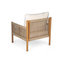 Modern Outdoor Woven Lounge Chair With Solid Wood Frame - Teak by HouseOfZazla
