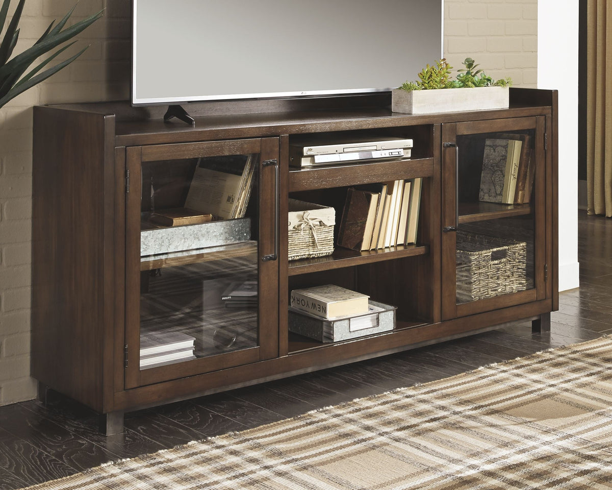Starmore - XL TV Stand w/Fireplace Option - Brown, photo 6 of 7