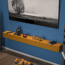72" Fireplace Mantel Wooden Wall Mounted Floating Shelf 8" Deep Solid Pine Wood,Natural