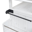 Foldable Outdoor Kitchen Island Patio Cart with Storage