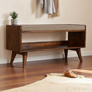Solid Wood Bench With Upholstered Sea by Unique Piece Furniture
