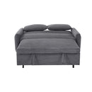 Pull-Out 2 Seat Modern Sleeper Sofa With 2 Throw Pillows And USB Ports by HouseOfZazla