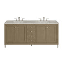 James Martin Chicago 72" Double Bathroom Vanity, Walnut Whisper