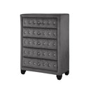 Sophia - 5 Drawer Chest - Gray by HouseOfZazla