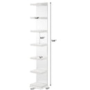 Glam Open Shelving Rack With Mirrored Back For Living Room - Cream / White by HouseOfZazla