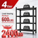 60"H 4-Tier Adjustable Heavy Duty Shelving Metal Mesh Storage Rack