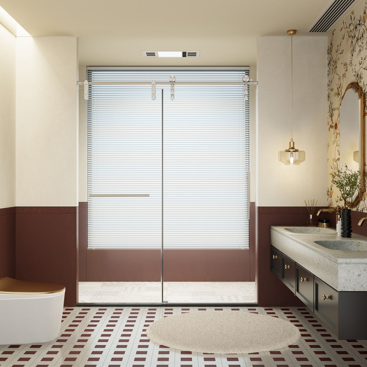 Frameless Single Sliding Shower Doors With Towel Rail & Handle, photo 38 of 40