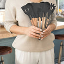 Silicone Kitchen Utensil Set: Heat-Resistant Wooden Handles by LJGDeals