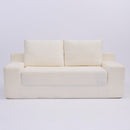 Comfortable Deep Seat Loveseat Sofa Bed, Reversible Cushion With Pillows by HouseOfZazla