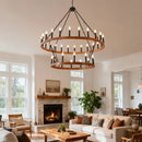 47.24 Inch Large Wagon Wheel Chandelier by HouseOfZazla