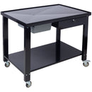 Transmission Teardown Work Station 1 / 2 Ton Capacity Sloping Drain Table Locking Drawer Removable Drain Basin Full-Width Lower Shelf Four 4" Caster Wheels by HouseOfZazla