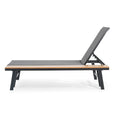 Waterloo Chaise Lounge with Attached Wood Side Table, Set of 2 by HouseOfZazla