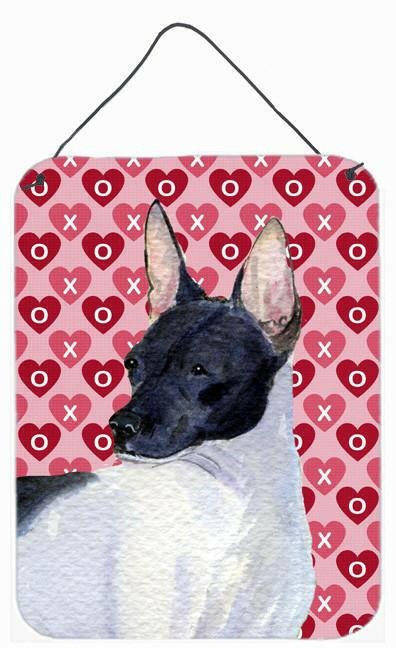 Rat Terrier Hearts Love and Valentine's Day Wall or Door Hanging Prints