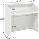 Modern Reception Desk, Front Desk Table With Cable Grommet & Privacy Panels by HouseOfZazla